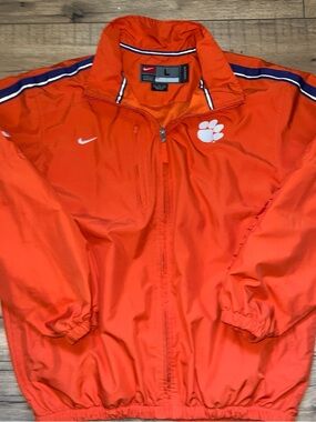 Nike Orange Team Authentic Jacket with White and Navy Accents